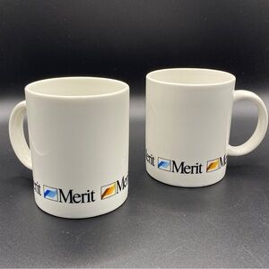 Merit Cigarette Coffee Cup Mug Set Of 2